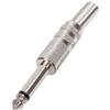 Connettore jack maschio 6,3mm mono, a Saldare, Materiale Metallo, Colore  Argento.